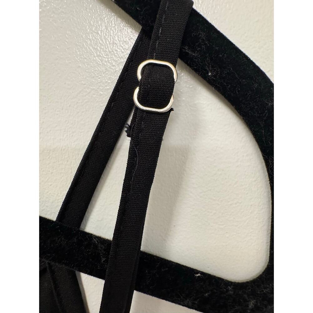 Unbranded Black Spaghetti Strap Mini Button Front Large Dress - Picture 5 of 5